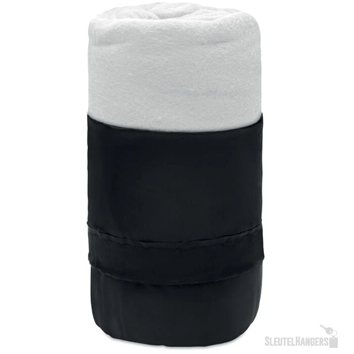 RPET fleece deken in hoes Wit