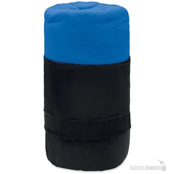 RPET fleece deken in hoes Kobaltblauw