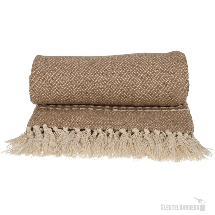 JENS Living Recycled Cotton Plaid Juul Beige