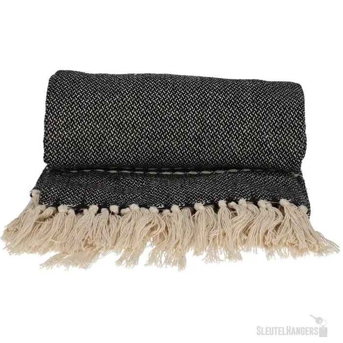 JENS Living Recycled Cotton Plaid Juul Zwart