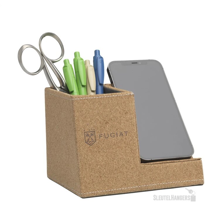 Penhouder Met Draadloze Oplader Bruin