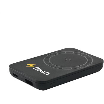 Powerbank Met Draadloze Oplader (5000 Mah) Zwart Powerbank Met Draadloze Oplader (5000 Mah) Zwart