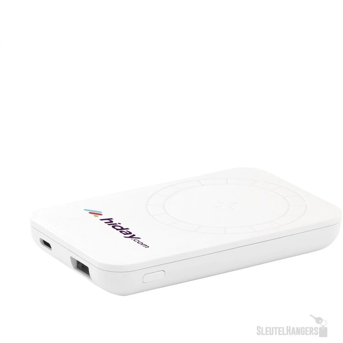 Powerbank Met Draadloze Oplader (5000 Mah) Wit