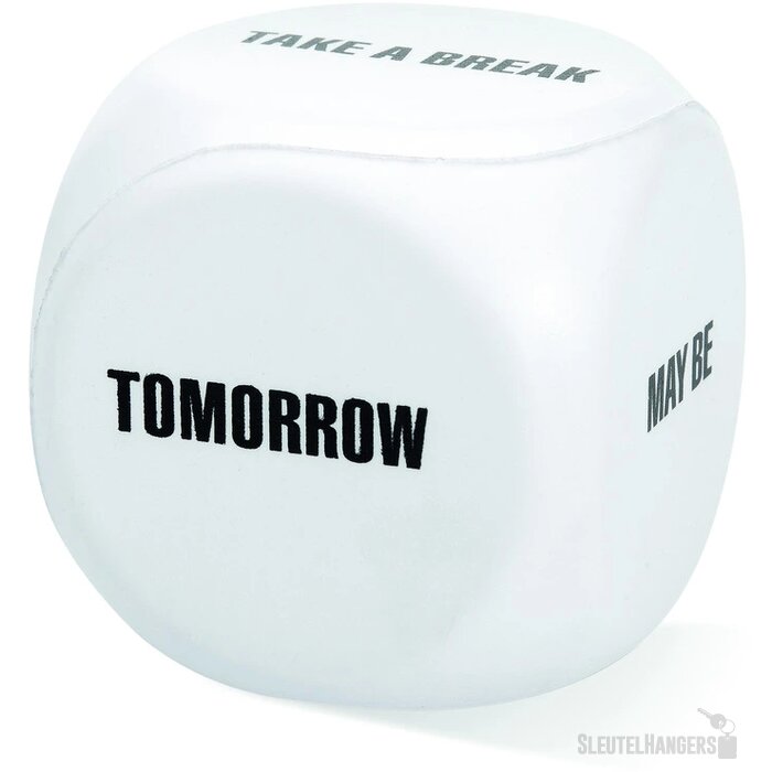 Anti-stress dobbelsteen Wit