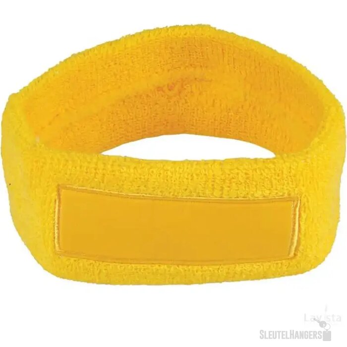 Zweetband hoofd bedrukken Geel