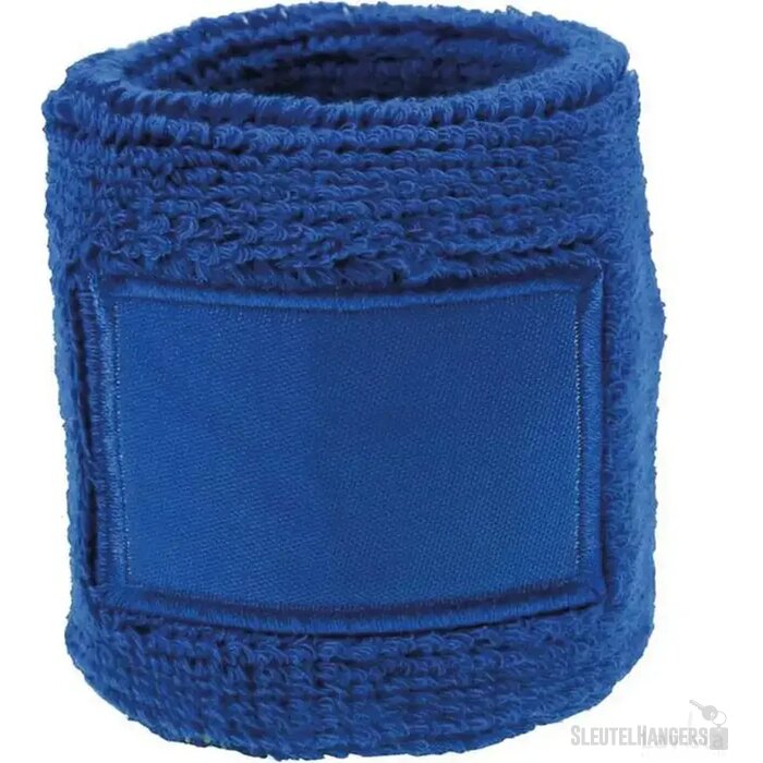 Zweetbandjes pols bedrukken Kobaltblauw