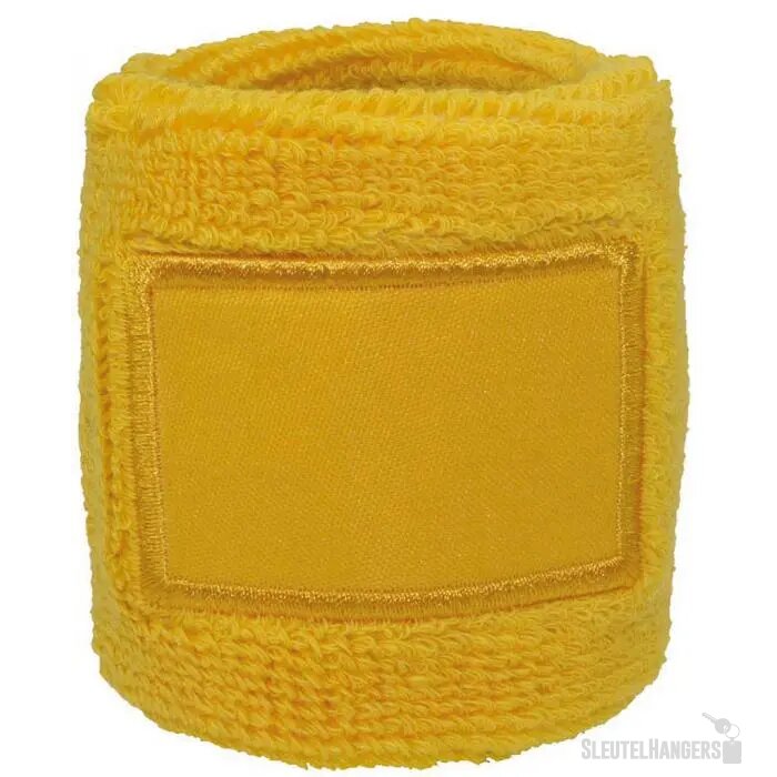 Zweetbandjes pols bedrukken Geel