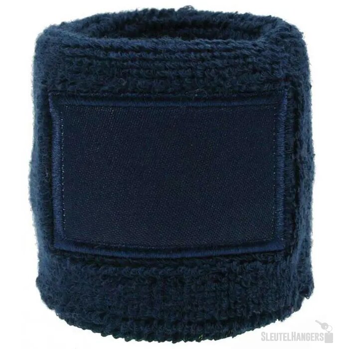 Zweetbandjes pols bedrukken Marine blauw