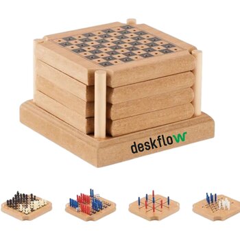 Set onderzetters met spellen Bruin Set onderzetters met spellen Bruin