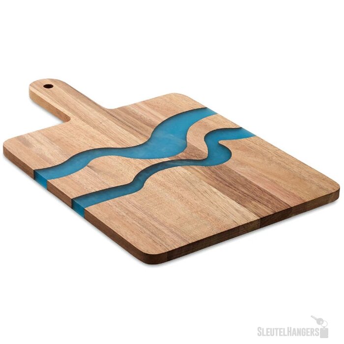 Borrelplank met epoxyhars details Bruin