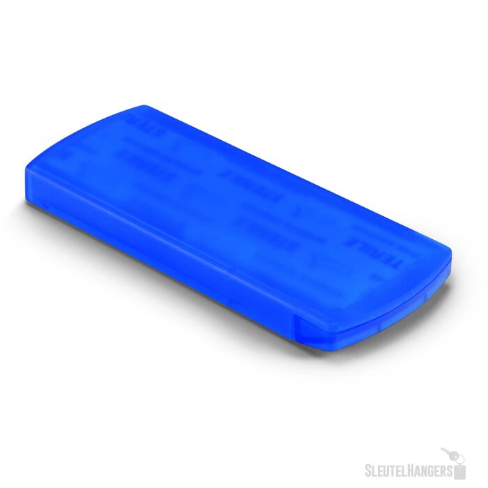Doosje met pleisters Evan transparant blauw