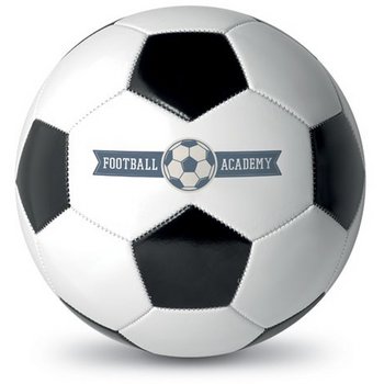 Pvc voetbal 21.5cm Soccer wit/zwart