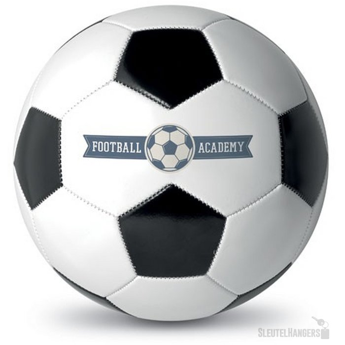 Pvc voetbal 21.5cm Soccer wit/zwart