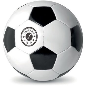 Pvc voetbal 21.5cm Soccer wit/zwart