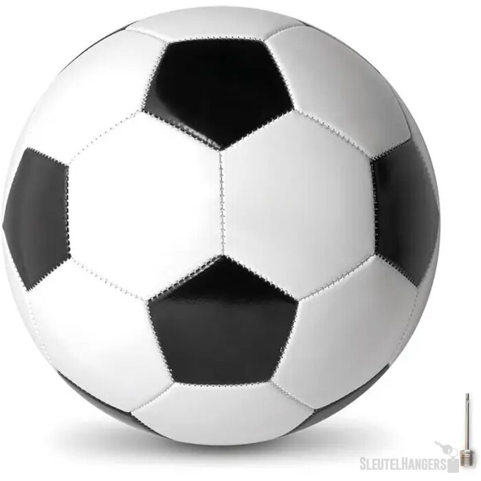 Pvc voetbal 21.5cm Soccer wit/zwart