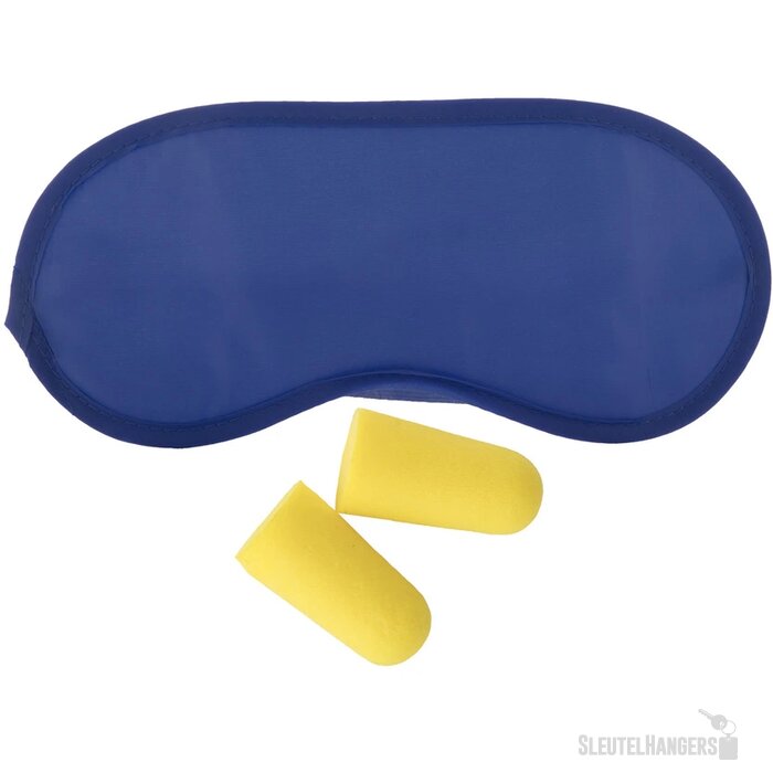 Slaapmasker Met Oordopjes Blauw