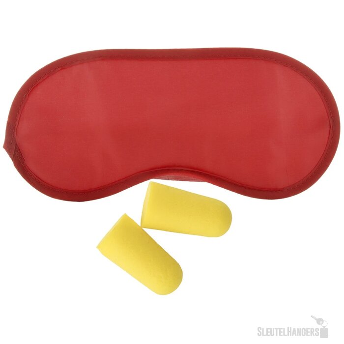 Slaapmasker Met Oordopjes Rood