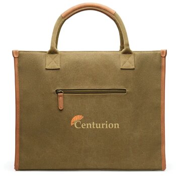 VINGA Bosler RCS recycled canvas office draagtas groen VINGA Bosler RCS recycled canvas office draagtas groen