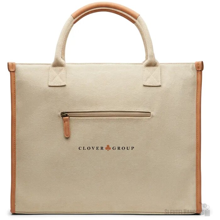 VINGA Bosler RCS recycled canvas office draagtas beige