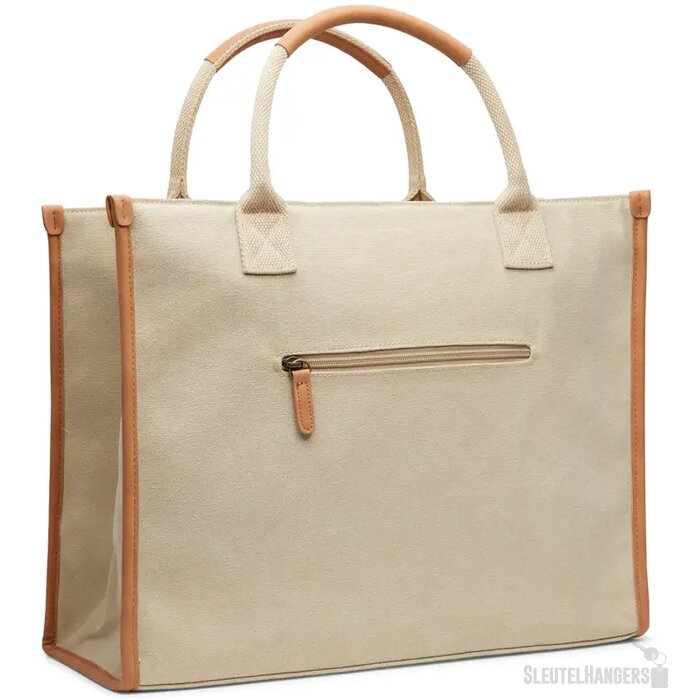 VINGA Bosler RCS recycled canvas office draagtas beige