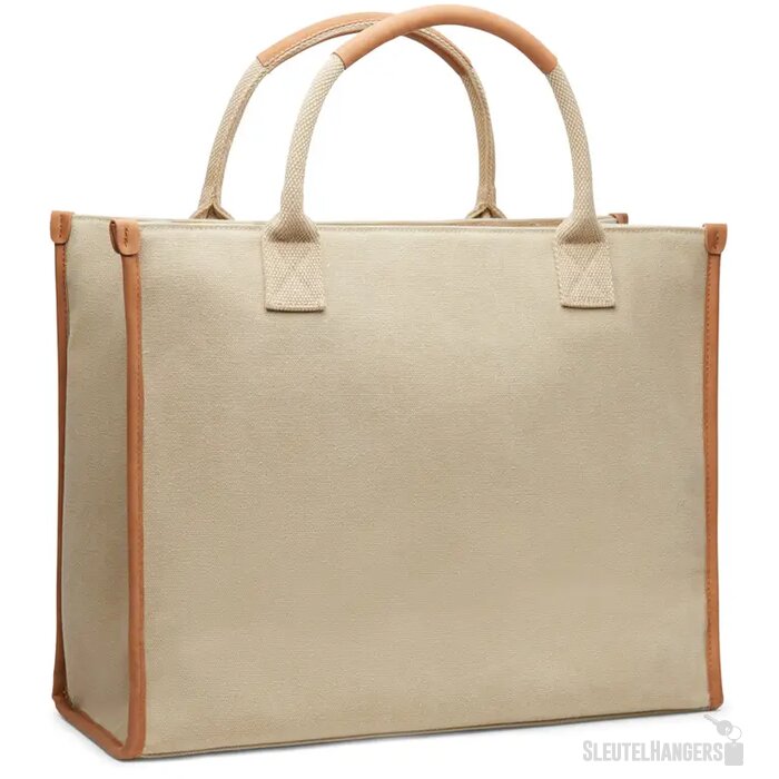 VINGA Bosler RCS recycled canvas office draagtas beige