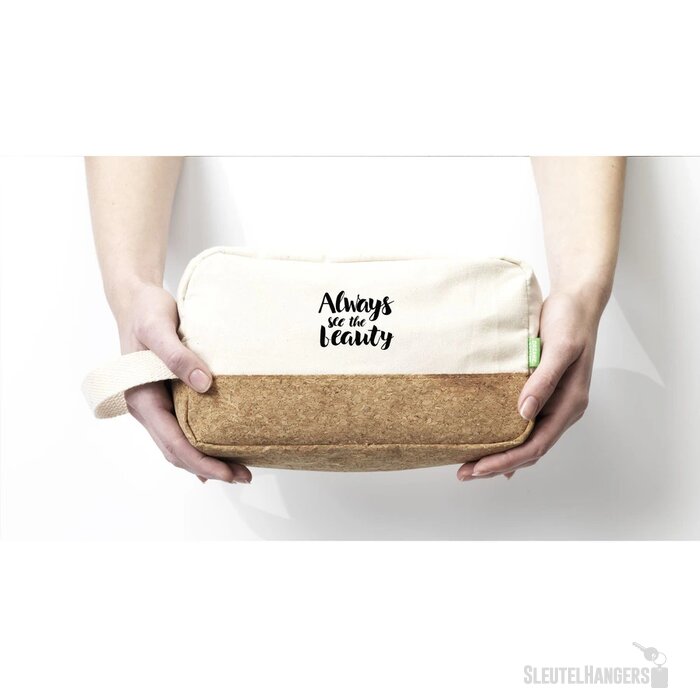 Eco Cork Cosmetic Bag Toilettas Naturel