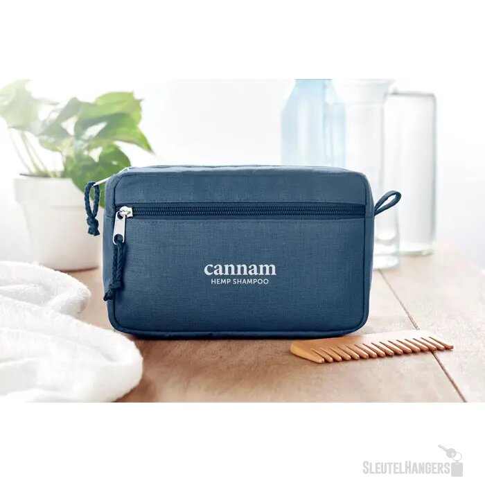 Hennep toilettas Naima cosmetic blauw