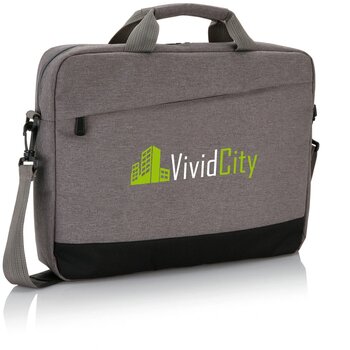 Trend 15” laptop tas PVC-vrij grijs, zwart Trend 15” laptop tas PVC-vrij grijs, zwart