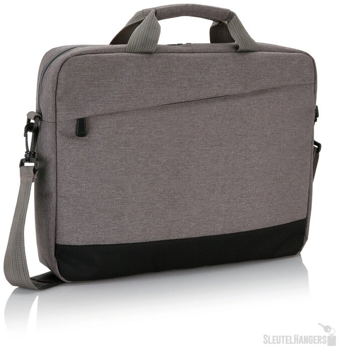 Trend 15” laptop tas PVC-vrij grijs, zwart