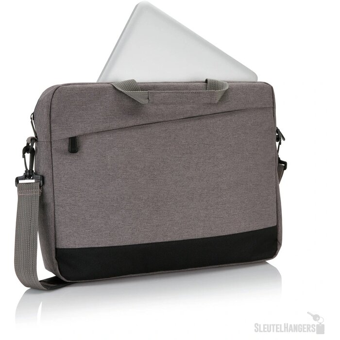 Trend 15” laptop tas PVC-vrij grijs, zwart