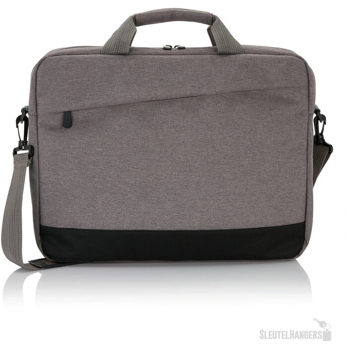Trend 15” laptop tas PVC-vrij grijs, zwart