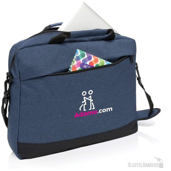 Trend 15” laptop tas PVC-vrij donkerblauw, zwart