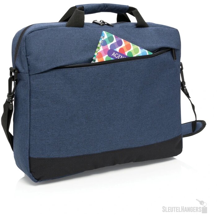 Trend 15” laptop tas PVC-vrij donkerblauw, zwart