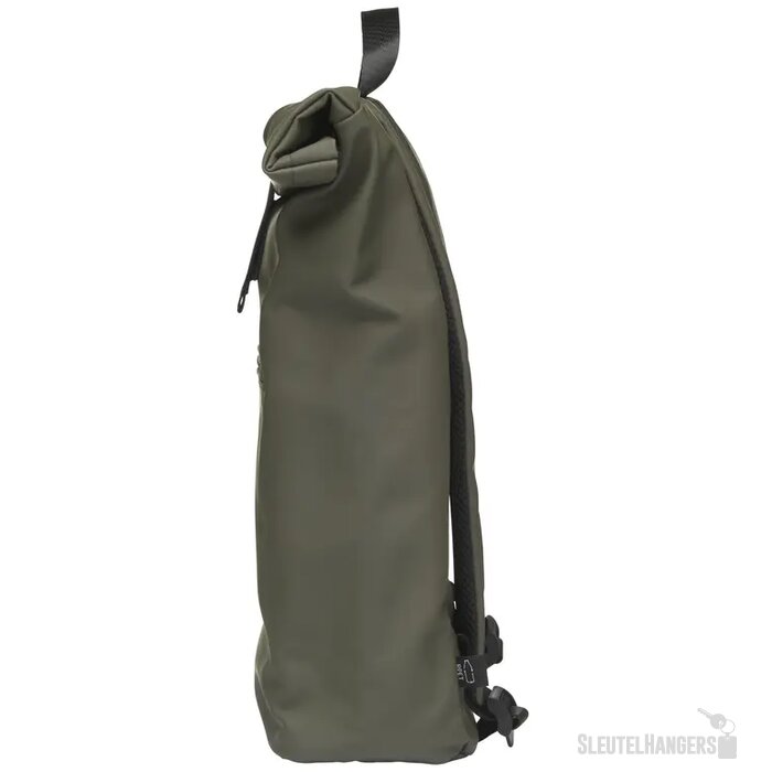 Lennon Roll-Top Recycled Pu Backpack Rugzak Donkergroen