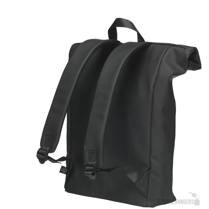 Lennon Roll-Top Recycled Pu Backpack Rugzak Zwart