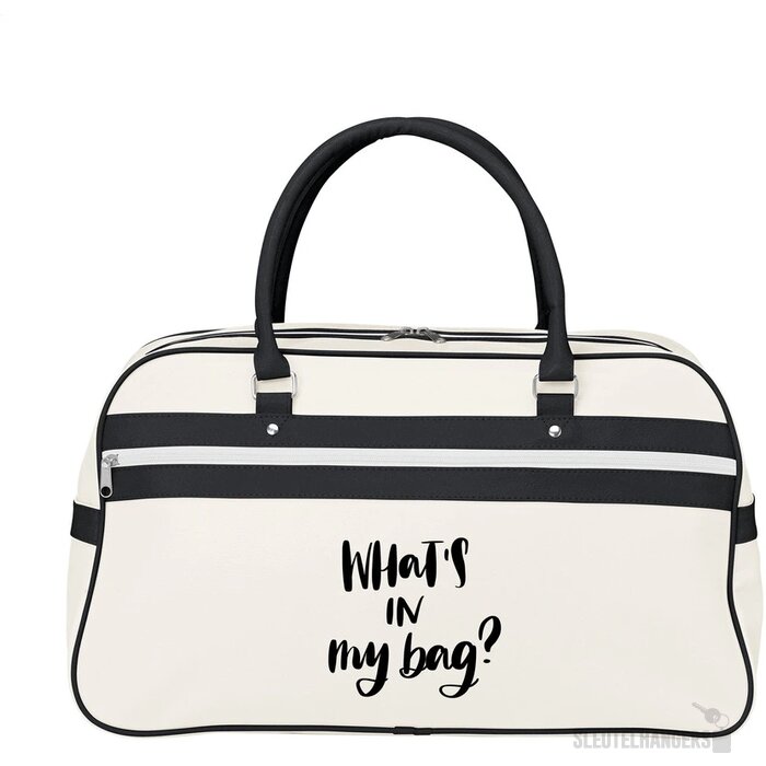 Retrosport Sporttas Wit/Zwart