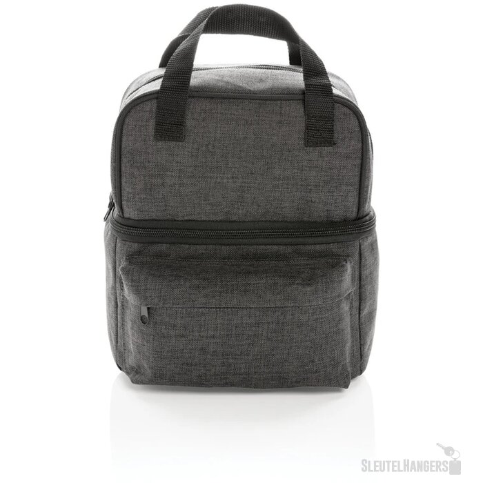 Koeltas met 2 aparte koel compartimenten grijs