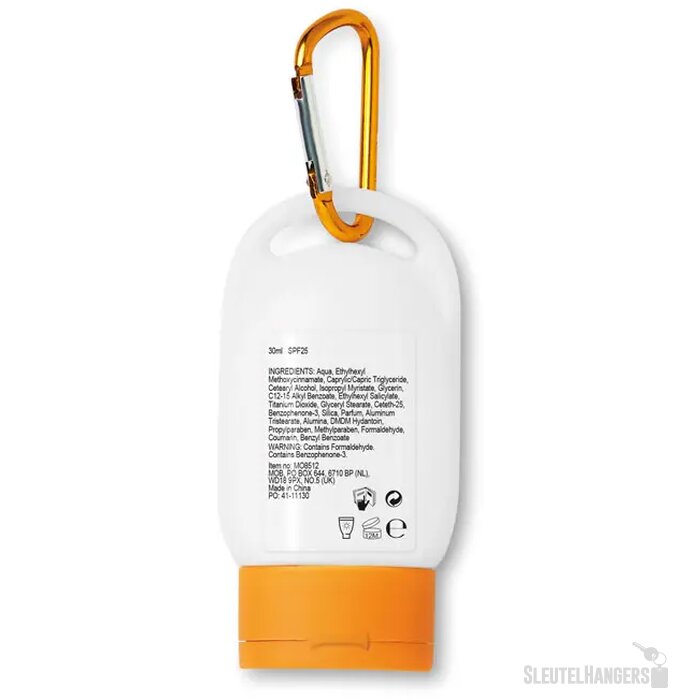 Zonnebrand met karabijnhaak (30 ml) Oranje