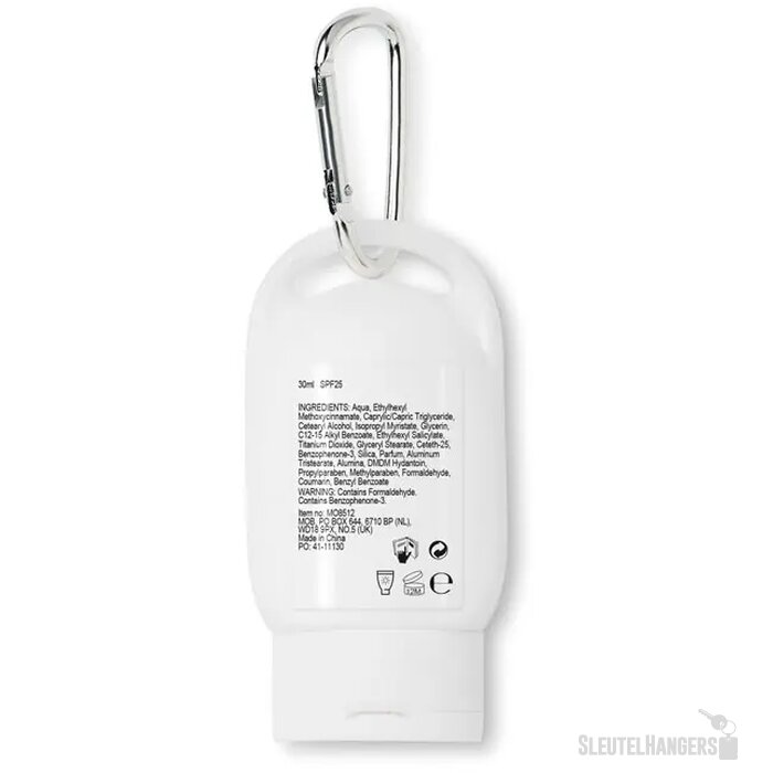 Zonnebrand met karabijnhaak (30 ml) Wit
