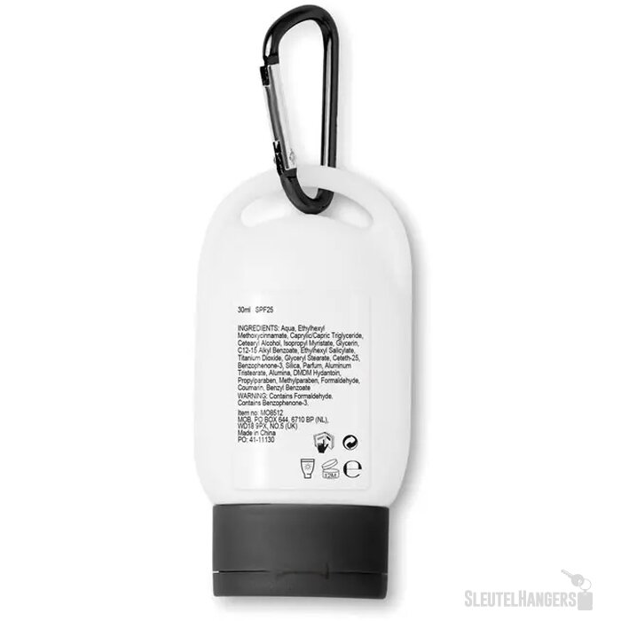 Zonnebrand met karabijnhaak (30 ml) Zwart