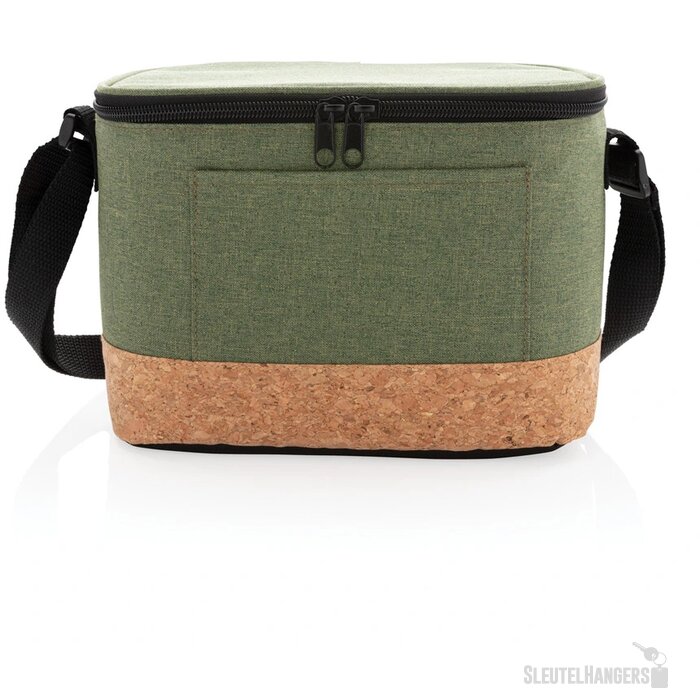 Duo tone koeltas met kurkdetail groen