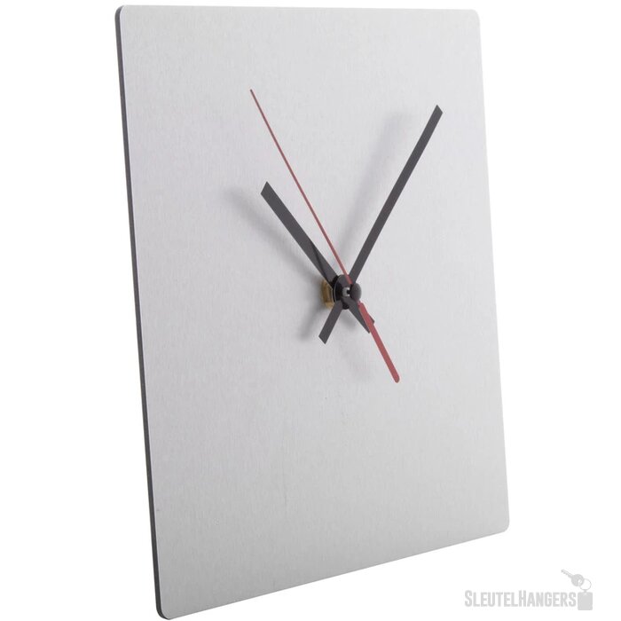 Aluminium Wandklok Zilver