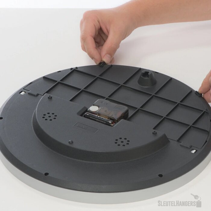 Klok met half bedrukbare wijzerplaat Zilver