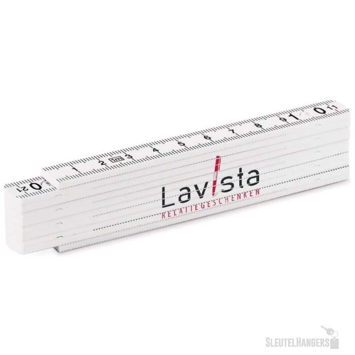 Opvouwbare duimstok 1m Wit