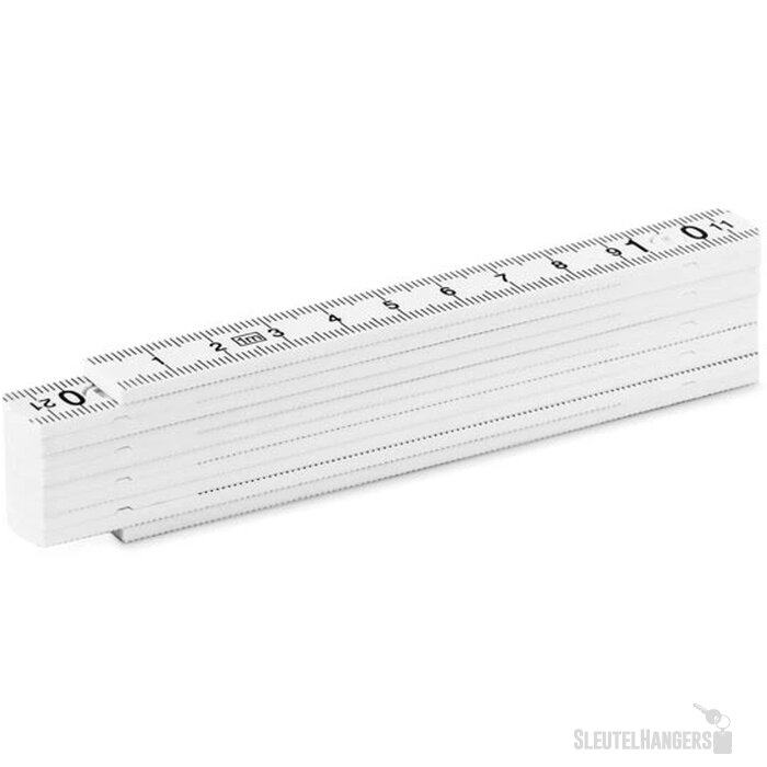 Opvouwbare duimstok 1m Wit