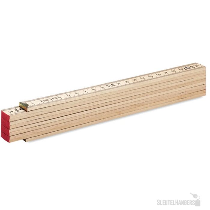 Houten duimstok 2m Bruin