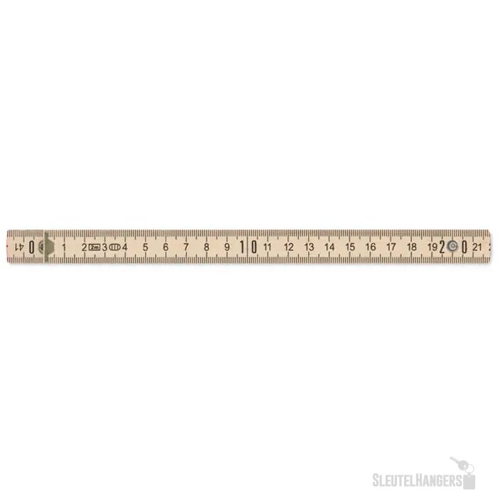 Houten duimstok 2m Bruin