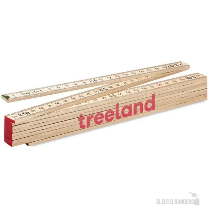 Houten duimstok 2m Bruin