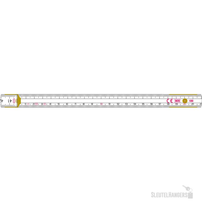 Duimstok 1 meter Perfekt 5 geel