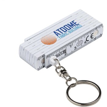 Mini Duimstok Met Sleutelhanger Wit